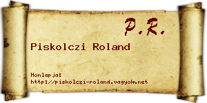 Piskolczi Roland névjegykártya