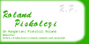 roland piskolczi business card